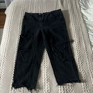 Black Distressed Jeans